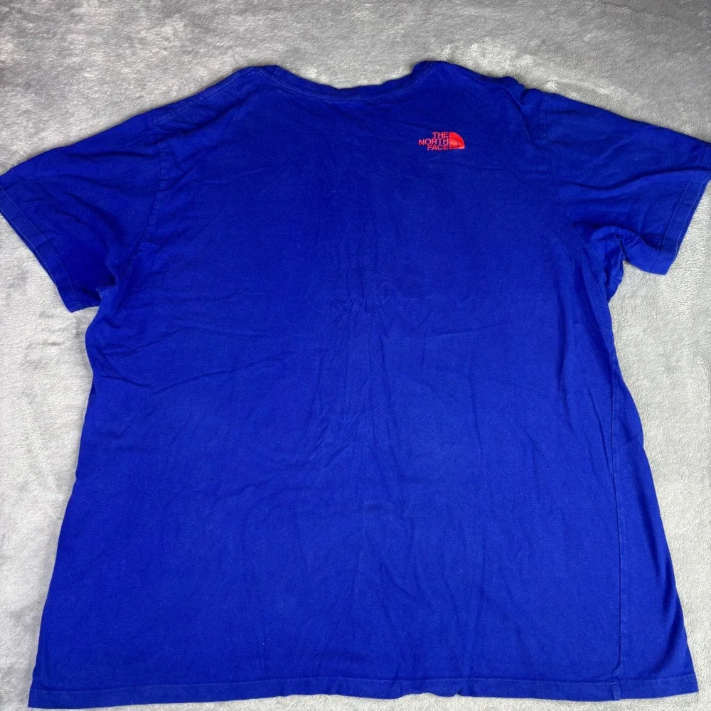 The North Face T-Shirt Men XL Blue Graphic Logo Short Sleeve Cotton Tee